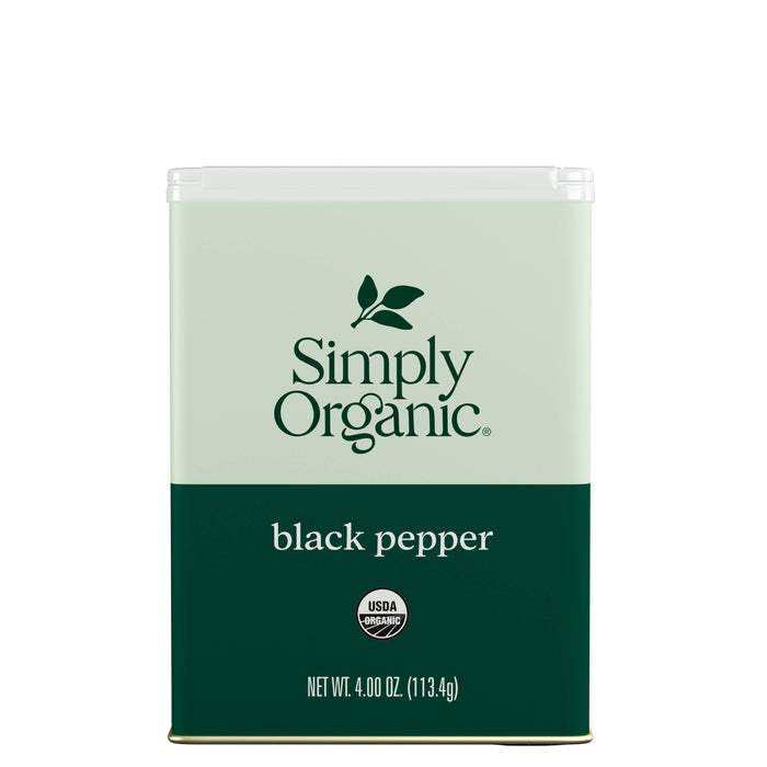 Pure Black Pepper (Tin), Certified Organic, Kosher, 4 Oz