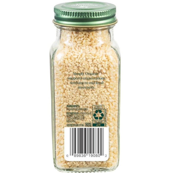 Pure White Sesame Seed, Certified Organic, Kosher 2.82 Oz