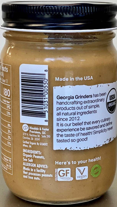 Georgia Grinders ORGANIC Creamy Peanut Butter