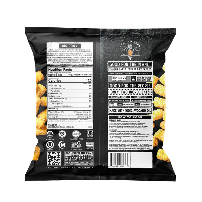 Roots Farm Fresh - Organic White Potato Tots