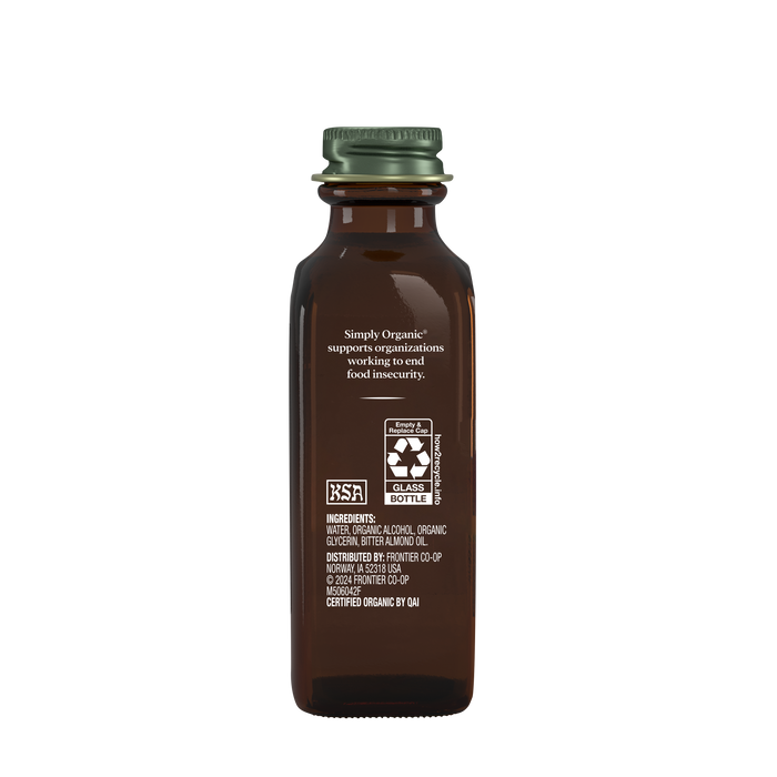Pure Almond Extract, Certified Organic, Kosher, 2 Fl Oz
