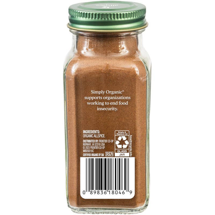 Pure Ground Allspice, Certified Organic, Kosher, 2.57 Oz