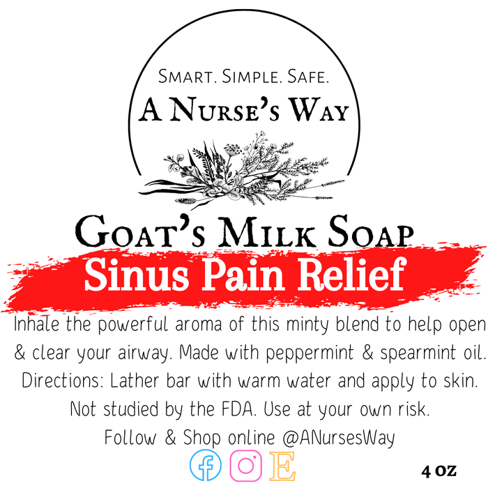 Peppermint Sinus Relief Goat's Milk Soap