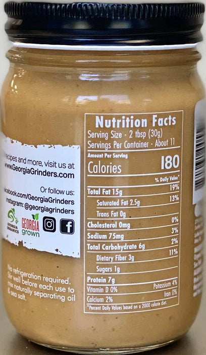 Georgia Grinders ORGANIC Creamy Peanut Butter