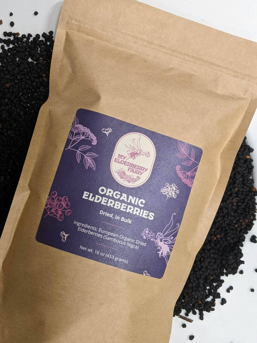 Dried Organic Elderberries (16 oz)