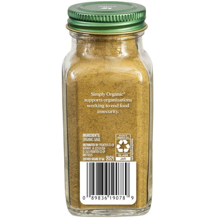 Pure, Ground Sage, Certified Organic, Kosher, 1.20 Oz